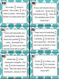 Use These Color Coded Story Problems To Compare Fraction With Common Numerators Or Denominators In Fraction Word Problems Upper Elementary Math Math Fractions