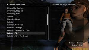 Can i change lara's outfit in mediterranean sea in xbox360 version? Priznej Se Uniknout Moderni Tomb Raider Legend All Outfits Meteor Ohar Jezero