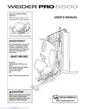 Weider Pro 5500 Manuals