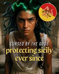 𝗦𝗶𝗰𝗶𝗹𝘆, 𝟴𝟬𝟬 𝗕𝗖. In the realm of ancient legends, few names still  crackle with fear and fascination like hers: 𝘔𝘦𝘥𝘶𝘴𝘢 𝘵𝘩𝘦  𝘎𝘰𝘳𝘨𝘰𝘯. The monster. The myth. But she was not born that