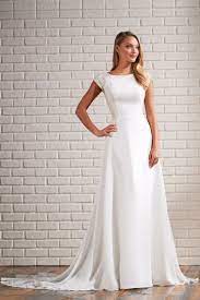 Largest collection of appealing wedding dresses for bride, bridesmaid, wedding guests in any budget & styles. Modest Wedding Dresses Modest By Mon Cheri