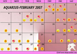 Today's star ratings your general mood. 2007 Astrology Calendar For All Zodiac Signs And Horoscope Aquarius Astrology Calendar For February