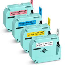 Amazon.com: Vixic Label Maker Tape Replace for Brother M Tape P Touch 12mm  0.47, Compatible with Vicix M960 Brother Ptouch PT-M95 PT-90 PT-70 Label  Makers, Black on White/Blue/Yellow/Pink, 4 Color M Series