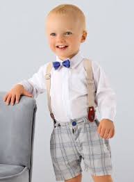 Costume enfant de cérémonie pour garçon très chic, au tarif exceptionnel de 35,90 € comprenant 5 pièces de couleur. Soldes Costume Bermuda Bebe Pour Mariage Champetre