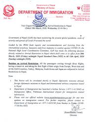Maybe you would like to learn more about one of these? Embassy Of Nepal Ottawa On Twitter Very Urgent Notice Issued By The Department Of Immigration Regarding Arrival Restriction In Nepal
