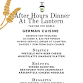 After Hours Dinner at The Lantern (German Cuisine)