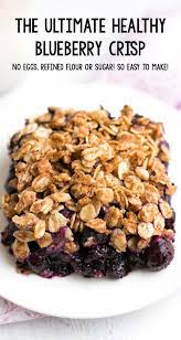 Blueberries contain ingredients that are good for heart health. The Ultimate Healthy Blueberry Crumble Blueberry Crumble Recipes Blueberry Recipes Healthy Blueberry Desserts