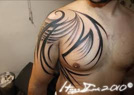 Simple Tribal Tattoo On Shoulder For Men Tattooshunt Com Simple Tribal Tattoos Shoulder Tattoo Mens Shoulder Tattoo