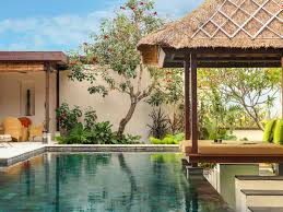 Swimming Pool And Sala Of Villa Adenium In Jimbaran Bali Luxury Vacation Rentals Luxury Vacation Small Pool Design