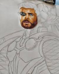 Check out amazing stormbreaker artwork on deviantart. Thor With Stormbreaker Progress Part 1 Art Illustration Drawing Picture Artist Sketch Sketchbook Paper Pen Pencil Insta Drawings Comic Art Art Day