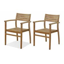 Amazonia Teak 2 Pc Teak Ninia Outdoor Arm Chair Set Brown Teak Outdoor Outdoor Armchair Cheap Patio Furniture