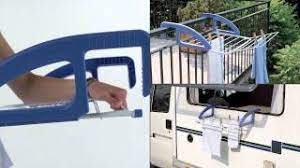 How to dry clothes stylishly with a drying rack. Bries Balcony And Window Laundry Dryer By Metaltex Youtube