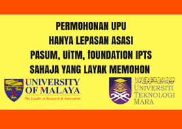 Pergi bangunan pasum 5 minit je. Lepasan Asasi Selain Pasum Uitm Foundation Ipts Tidak Layak Memohon Dalam Upu