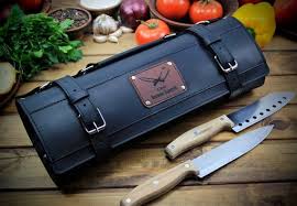 Funda De Cuchillo De Cuero Knife Roll Chef Rollo De Cuchillo Etsy Chef Bag Leather Chef Knife Case