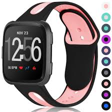 Maledan Compatible With Fitbit Versa Bands For Women Men Small Large Breathable Soft Replacement Sport Strap With Fitness Smart Watch Smart Watch Fitbit Bands