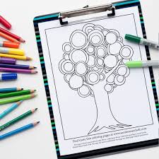 Pretty christmas trees, buildings and a beautiful moon with a christmas cap. Idea Tree Free Adult Coloring Page Sarah Renae Clark Coloring Book Artist And Designer