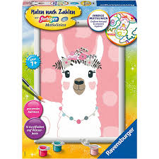 Unsere professionellen designer werden sie mit einer bedruckten leinwand set ausstatten. Malen Nach Zahlen No Drama Lama Mit Farbigen Motivlinien Ravensburger Mytoys