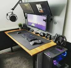 34 Specivic And Cool Gaming Desk Setup Games Gamingdesk Desk Setup Game Room Design Gaming Desk Setup