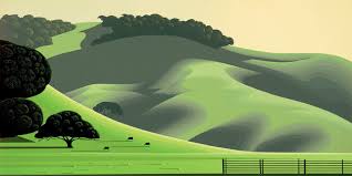 Eyvind Earle transportive Green Forest