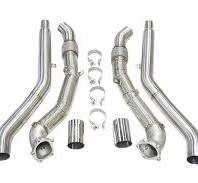 2012 - 2019 Audi C7 S6 S7 RS7 RS6 / D4 S8 A8 4.0 Catless Downpipes  Heatshield + Mid Pipe - EXPORT ONLY