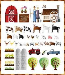 Farmers Barn And Farm Animals Paper Collage Template Free Printable Papercraft Templates Paper Crafts Templates Printable Free Printable Crafts
