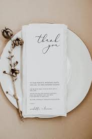 Evelyn Table Thank You Card Printable Place Setting Thank Etsy In 2020 Wedding Thank You Cards Wedding Thank You Minimal Wedding