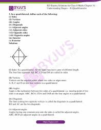 Shapes have symmetrical properties and some can tessellate. Rd Sharma Solutions For Class 8 Chapter 16 Understanding Shapes Ii Quadrilaterals Download Free Pdf