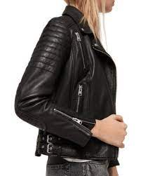 Allsaints Papin Leather Biker Jacket Women Bloomingdale S Womens Leather Biker Jacket Leather Jackets Women Black Biker Jacket