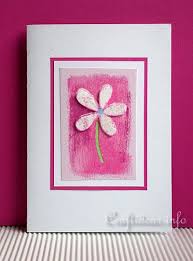 This product is made up form many tiny pieces of colored card fibres that will need to be applied to your design with glue. Craft Ideas For Spring Cards Spring Flower Card