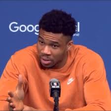 Giannis was asked if he thought this season was a failure. His answer: "Oh,  my God. You asked me the same question last year, Eric. Do you get a  promotion every year