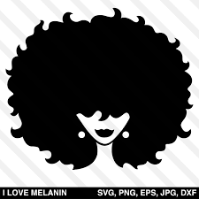 Woman face silhouette set free vector. Afro Woman Silhouette Svg I Love Melanin