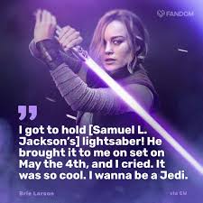 Fandom On Twitter Hey Brie Larson We Heard You Wanted To Be A Jedi Star Wars Quotes Star Wars Facts Star Wars Universe