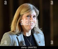 Alison Johnstone, Presiding Officer of the Scottish Parliament, front  center, arrives ahead of the coronation ceremony of King Charles III at  Westminster Abbey, London, Saturday, May 6, 2023. (Jane Barlow/Pool Photo  via