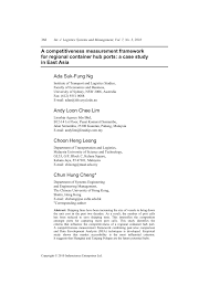 Eang chun motor sdn bhd. Pdf A Competitiveness Measurement Framework For Regional Container Hub Ports A Case Study In East Asia