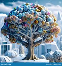 Colorful Tree with Leaves