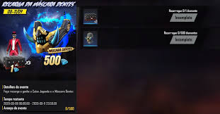 O recarga jogo é o portal em que é possível comprar diamantes para o free fire no android e iphone (ios) oficialmente sem cartão de crédito. Free Fire Evento De Recarga De Diamantes Traz Skin Mascara Dentes Free Fire Ge