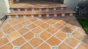 A wide variety of outdoor spanish tiles options are available to you, such as floor specification ( unit:mm2), design style, and material. Decorative Patterned Tile Don T Have To Span The Entire Riser Spanish Floor Tile Spanish Flooring Patio Tiles