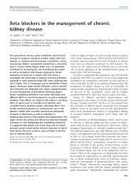 Pdf Beta Blockers In The Management Of Chronic Kidney Disease