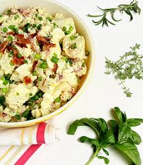 Sour cream and herb potato salad. Sour Cream And Bacon Potato Salad Creative Culinary