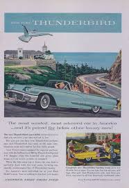 1958 ford thunderbird convertible car ad classic by advintagecom ford thunderbird thunderbird classic cars pinterest