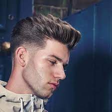 Hairstyle Model Sport Blouse For Men In Beige Hairstyle Nape Shaved Grey Hair Men Brown Hair Male Model Hair