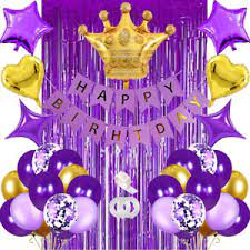 Las Mejores Ofertas En Ninas Morado Decoracion Fiesta De Cumpleanos Ebay