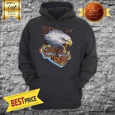 Motor Harley Davidson Cycles Thermal 3d Emblem Eagle Vintage Shirt