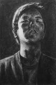 Black And White Self Portrait Drawing Caran D Ache Crayons How To Draw A Self Portrait With A Mirror Art Prof Create Critique Chiaroscuro Self Portrait Drawing Portrait Drawing