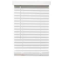 All of our cordless window treatments have a lift mechanism in either the headrail or bottom rail. Home Decorators Collection 31 5 Inch W X 64 Inch L 2 Inch Cordless Faux Wood Blinds In Wh The Home Depot Canada