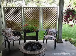 Adding vinyl or wooden lattice beneath a porch or deck can give it a fresh new look. How To Make An Easy Patio Privacy Screen Step By Step Tutorial Organized Chaos Online