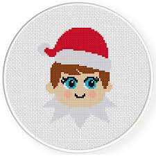 2020 popular 1 trends in home & garden with counted cross stitch elf and 1. Cute Elf Face Cross Stitch Pattern Daily Cross Stitch