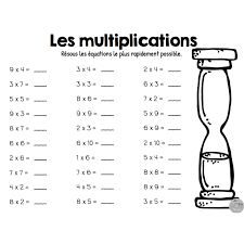 Ensemble Sur Les Multiplications Multiplication 4th Grade Math Worksheets Education Math
