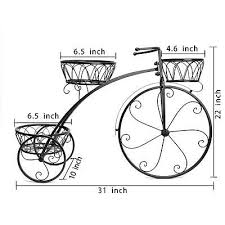 Metal Arch Plant Stand Holder 3 Pot Rack Flower Display Shelf Patio Garden Decor Bicicleta De Jardim Decoracao De Ferro Decoracao De Ferro Forjado