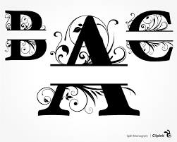 Download Wedding Font Monogram Svg Split Letters Svg Png Eps Dxf Pdf Clipink